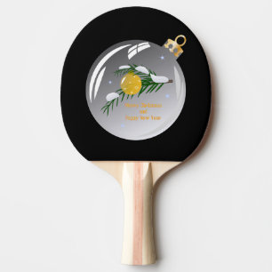 Decorated Christmas branch in bauble  Ping Pong Paddle