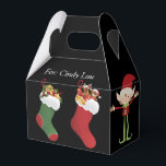 Decorated Christmas Gift Box, Holiday wrapping Favour Box<br><div class="desc">Save the wrapping paper and use this small gift box instead. Personalise it with YOUR NAME and the RECEIPIENT'S NAME.</div>