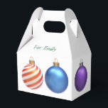 Decorated Christmas Gift Box, Holiday wrapping Favour Box<br><div class="desc">Save the wrapping paper and use this small gift box instead. Personalise it with YOUR NAME and the RECEIPIENT'S NAME.</div>