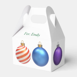 Decorated Christmas Gift Box, Holiday wrapping Favour Box