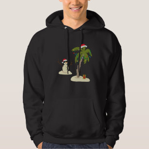 Decorated Christmas Palm Tree Tropical Xmas Coconu Hoodie