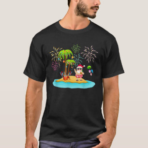 Decorated Christmas Palm Tree Tropical Xmas Coconu T-Shirt