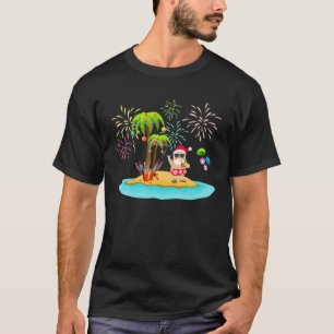 Decorated Christmas Palm Tree Tropical Xmas Coconu T-Shirt