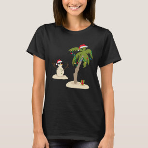 Decorated Christmas Palm Tree Tropical Xmas Coconu T-Shirt
