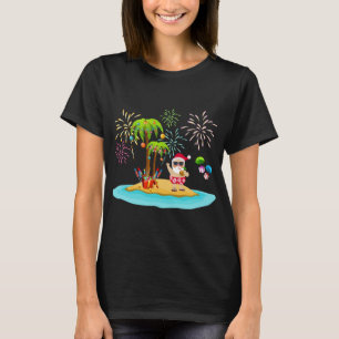 Decorated Christmas Palm Tree Tropical Xmas Coconu T-Shirt
