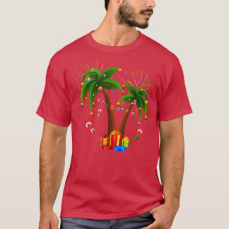 Decorated Christmas Palm Tree Tropical Xmas Coconu T-Shirt