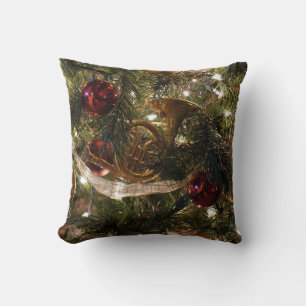 Decorated Christmas Tree Close Up Cushion