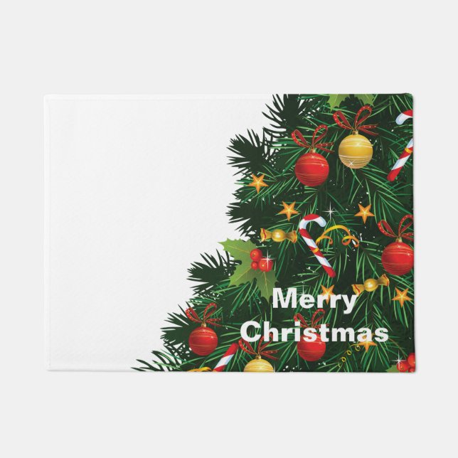 Decorated christmas tree doormat (Front)