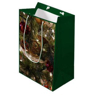 Decorated Christmas Tree Elegant Medium Gift Bag