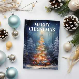 Decorated Christmas Tree Holiday Card