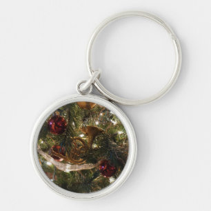 Decorated Christmas Tree Key Ring