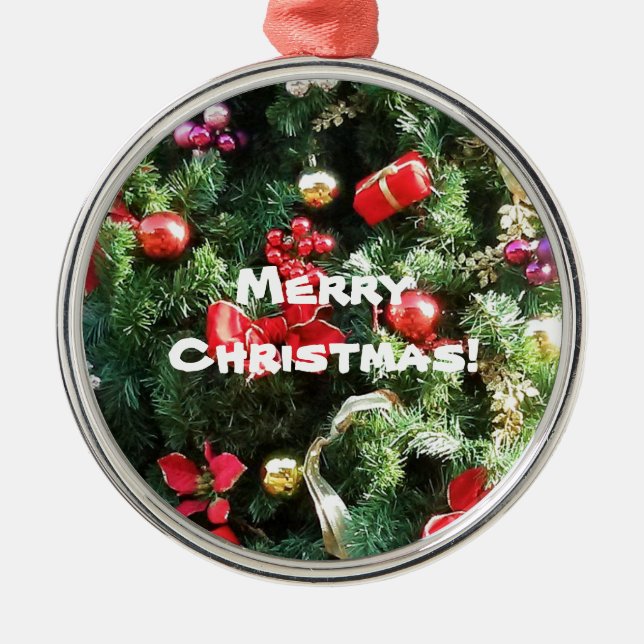 Decorated Christmas Tree Metal Tree Decoration (Front)