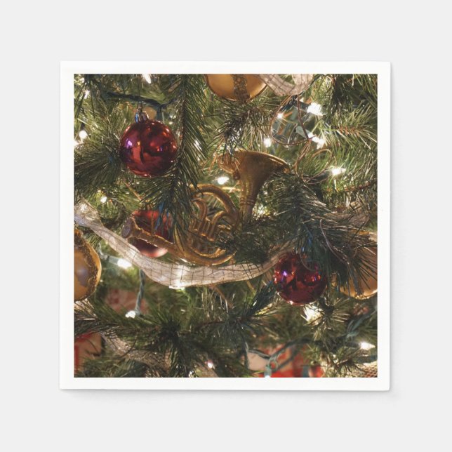 Decorated Christmas Tree Napkin (Front)