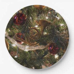 Decorated Christmas Tree Paper Plate