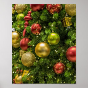 Decorated Christmas Tree Poster