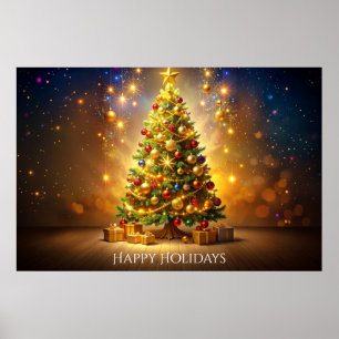 Decorated Christmas Tree Poster