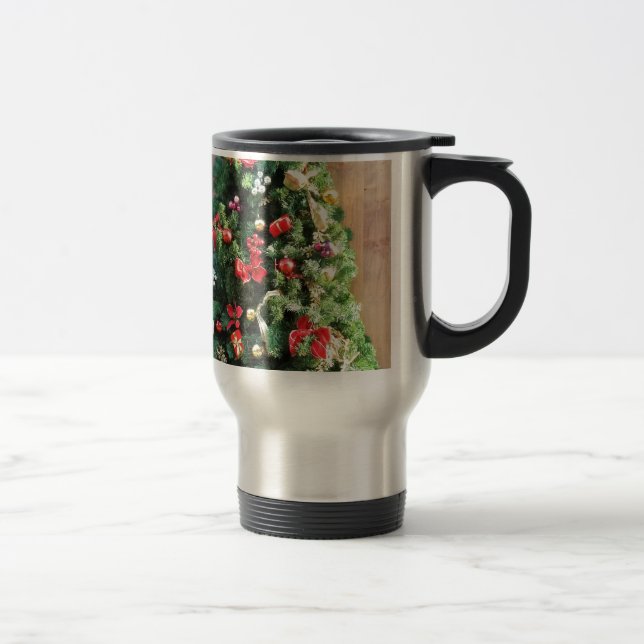 Decorated Christmas Tree Travel Mug (Right)