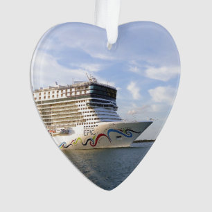 Decorated Cruise Ship Bow Custom Dated Ornament