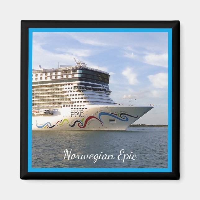 Decorated Cruise Ship Bow Custom Magnet (Front)