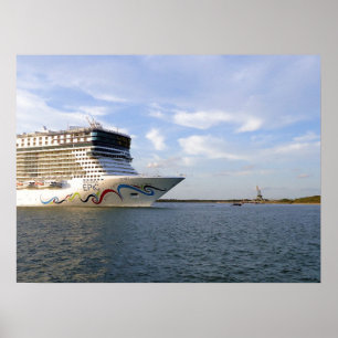 Decorated Cruise Ship Bow Poster