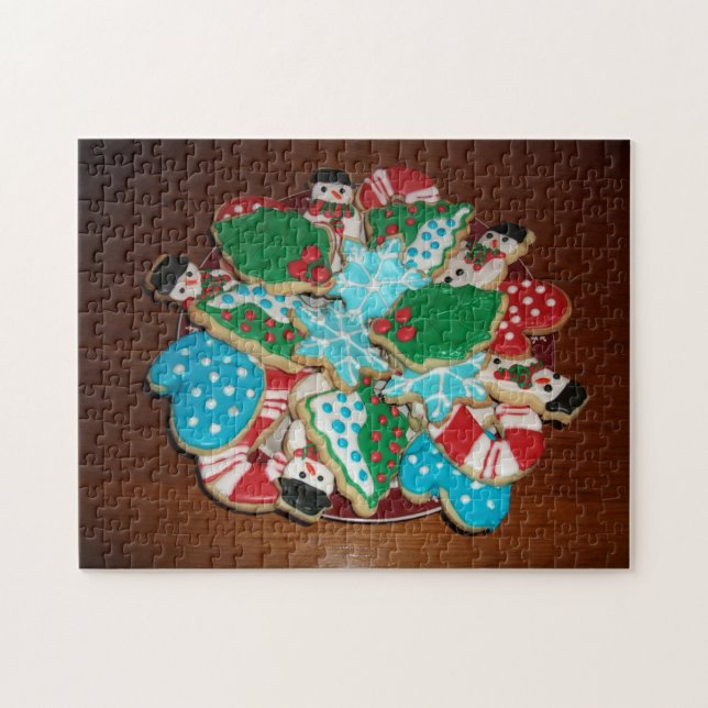 Decorated Cut-Out Christmas Sugar Cookies Jigsaw Puzzle (Horizontal)