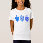 Decorated Dreidels T-Shirt<br><div class="desc">This bright, contemporary Hanukkah design features simple shapes and intricate patterns! Personalise it to add your own special touch!</div>