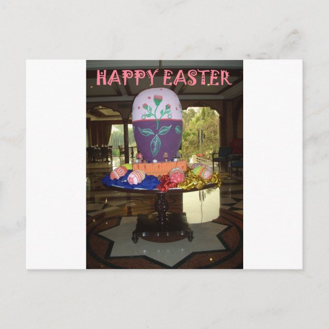 Decorated Easter Egg Art Print Holiday Postcard (Front)