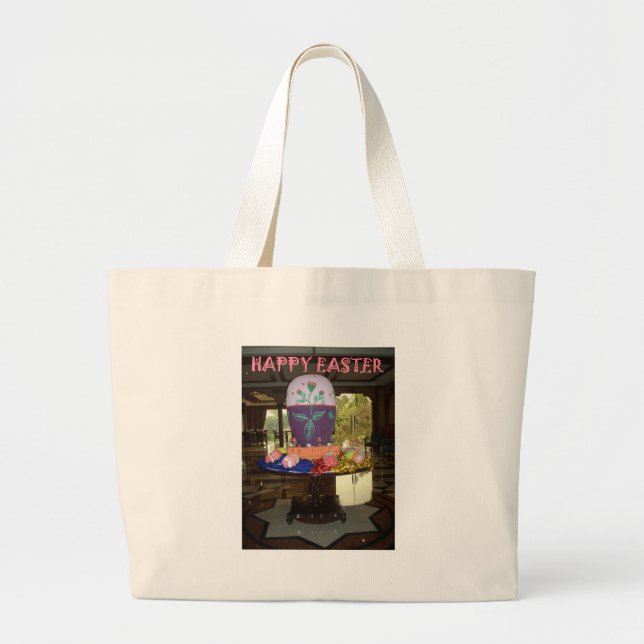 Decorated Easter Egg Art Print Large Tote Bag (Front)