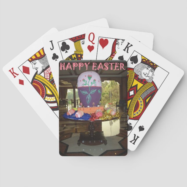 Decorated Easter Egg Art Print Playing Cards (Back)
