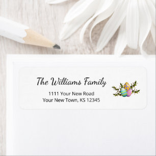 Decorated Easter Eggs Colourful Return Address
