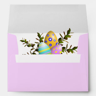 Decorated Easter Eggs Pink Pastel   Envelope