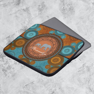 Decorated Elephants Laptop Sleeve