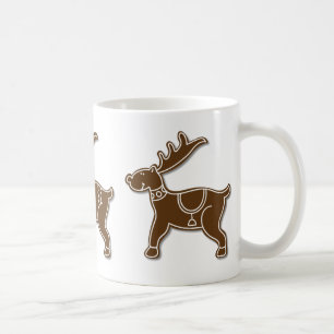 Decorated Gingerbread Reindeer Holiday Mug