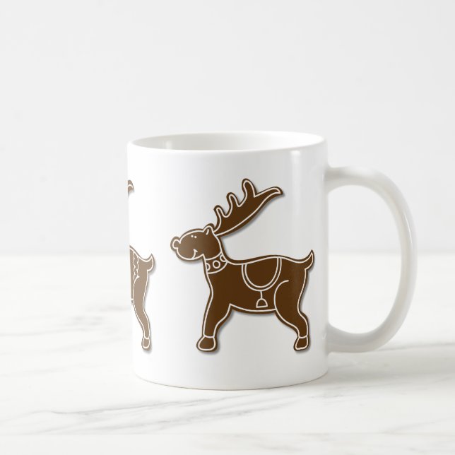 Decorated Gingerbread Reindeer Holiday Mug (Right)