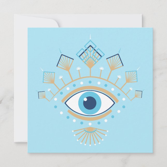 Decorated Greek Evil Eye Turkish Protection Symbol (Front)