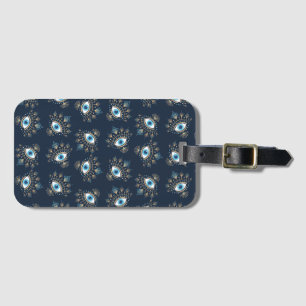 Decorated Greek Evil Eye Turkish Protection Symbol Luggage Tag