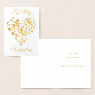 Decorated Heart Valentine Foil Card