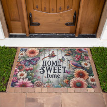 Decorated Home Sweet Home Doormat