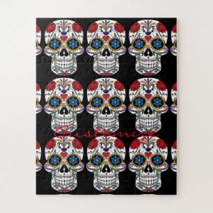 Decorated Human Skulls Art Thunder_Cove Jigsaw Puzzle