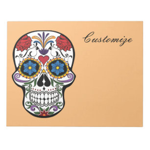 Decorated Human Skulls Art Thunder_Cove Notepad