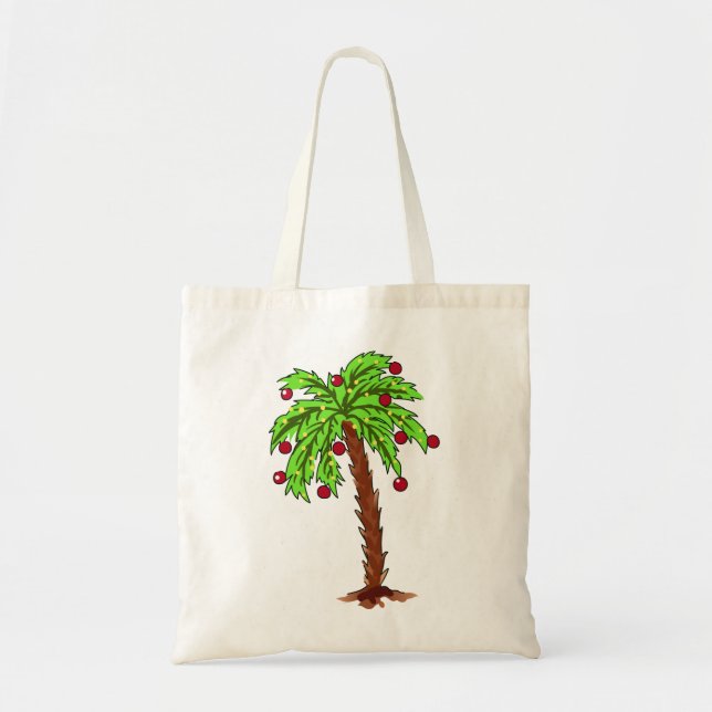 Decorated Palm Tree Tote Bag (Front)