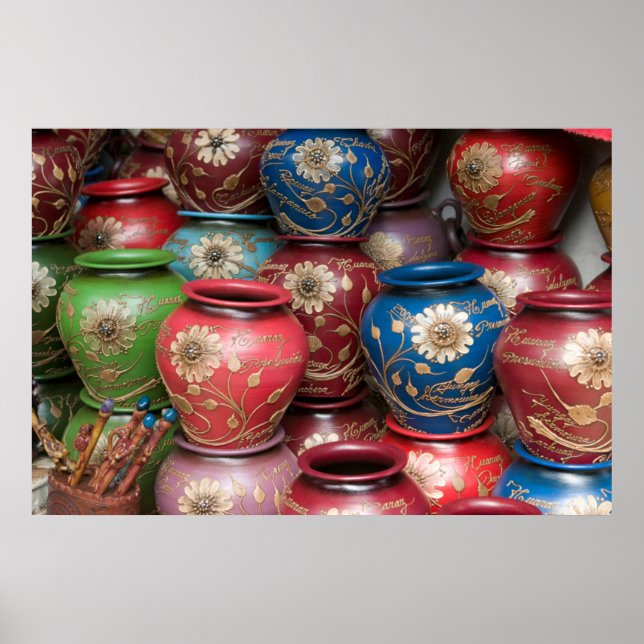 Decorated Pots, Huaraz, Cordillera Blanca Poster (Front)