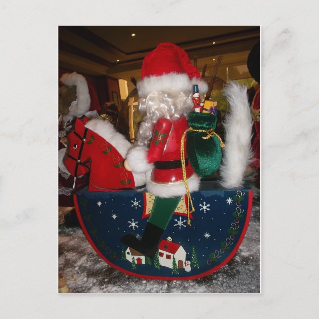 Decorated Santa Claus Christmas Art Print/Design Holiday Postcard (Front)