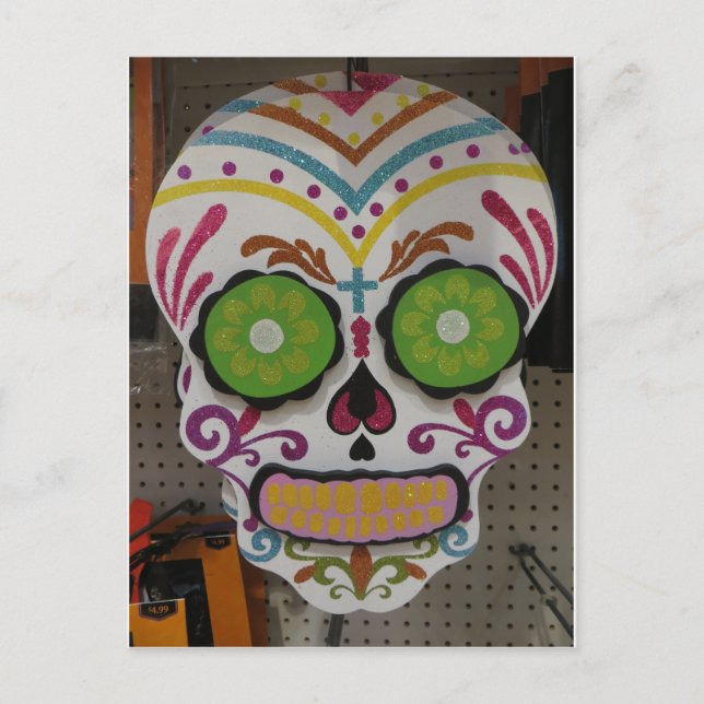 Decorated Skull Postcard (Front)