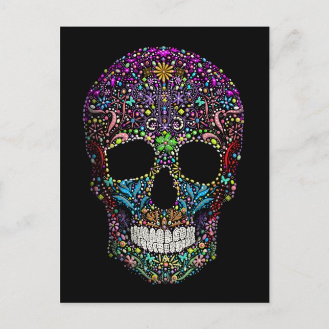 Decorated Skull  Postcard (Front)
