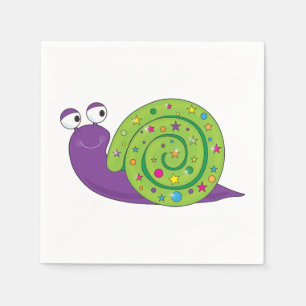 Decorated Snail Paper Napkins