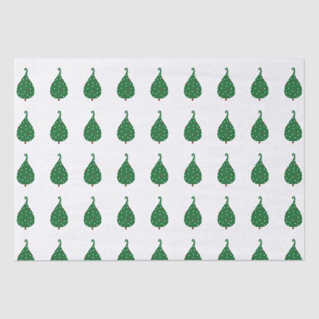 Decorated spruce christmas tree  tissue paper (Front)