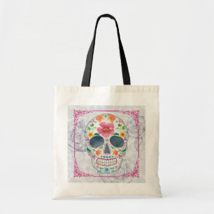 Decorated Sugar Skull Art Tote