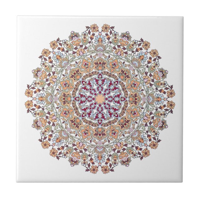 Decorated Tazhib of the Persian art, sends it Tile (Front)