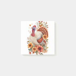Decorated Thanksgiving Turkey Post-it Notes